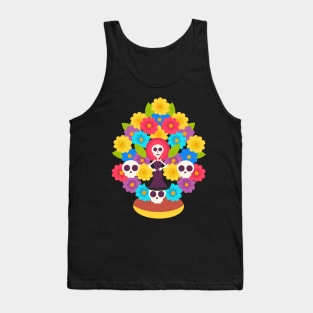 Halloween Tree of Life With Skulls Tank Top